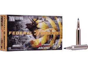 Federal Premium Terminal Ascent Ammunition 7mm Remington Magnum 155 Grain Polymer Tip Bonded Boat Tail - 176991