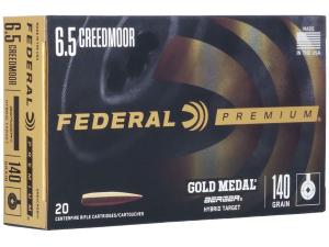 Federal Premium Gold Medal Berger Ammunition 6.5 Creedmoor 140 Grain Hollow Point Boat Tail - 944492 50004544662439