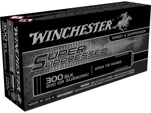 Winchester Super Suppressed Subsonic .300 Blackout, 200gr OTR, 750rd Case 