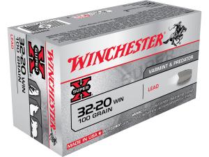 Winchester Super-X Ammunition 32-20 WCF 100 Grain Lead Flat Nose - 928594