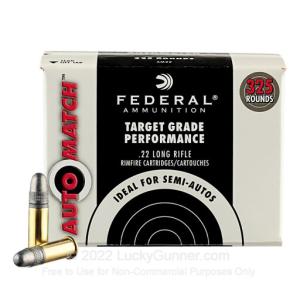 FED AMMO AUTOMATCH .22LR 40GR RN 10-325RD PKS CASE LOTS ONLY AM22