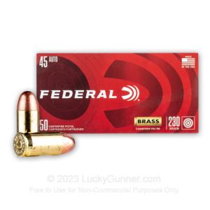 45 ACP - 230 gr FMJ - Federal Champion - 1000 Rounds WM5233