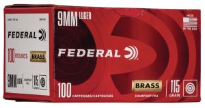 Federal Champion Training 9mm Luger 115 gr FMJ WM51991 Full Case - 500 Rounds WM51991
