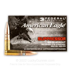 300 AAC Blackout - 220 Grain OTM Subsonic - Federal American Eagle - 500 Rounds AE300BLKSUP2