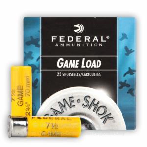 20 Gauge - 2-3/4" 7/8 oz. #7.5 Shot - Federal Game Load - 250 Rounds H200 7.5