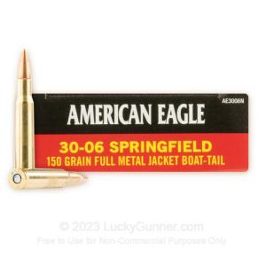 30-06 - 150 Grain FMJBT - Federal American Eagle - 500 Rounds AE3006N