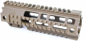 AT3 Tactical Pro Series Free Float Quad Rail AR15 Handguards, 7in Carbine Length, FDE, AT3-QR-7-FDE
