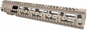 AT3 Tactical Pro Series Free Float Quad Rail AR15 Handguards, 12.5in Rifle Length, FDE, AT3-QR-12-FDE