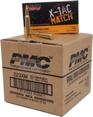 Pmc X-Tac Match .223 Remington Rifle Ammo - 77 Grain  Otm  800Rd Case PMC-223XM-CASE PMC-223XM-CASE