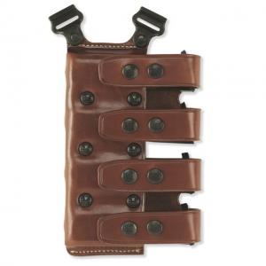 Galco Quad Magazine Carrier, Ambidextrous, Tan - Staggered .40 Polymer Pistol Magazine - QCL24 QCL24