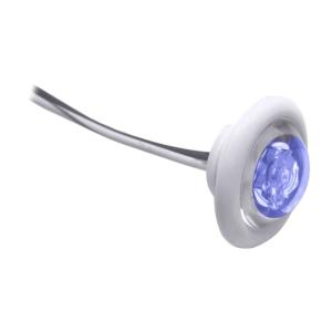 Innovative Lighting Bulkhead/Livewell Light The Shortie Blue LED w/ White Grommet LED, 011-2540-7