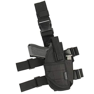 Nehostertfy Adjustable Drop Leg Holster Black Tactical Thigh Holster for Pistols Right Hand 