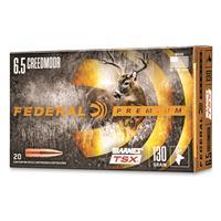 Federal Premium Barnes TSX, 6.5mm Creedmoor, Triple-Shock X HP, 130 Grain, 20 Rounds P65CRDBTSX1