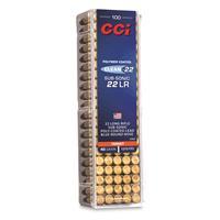 CCI Clean-22 Subsonic, .22LR, Poly-coated LRN, 40 Grain, 100 Rounds 604544650310