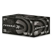 Federal Black Pack, .40 S&amp;amp;W, FMJ, 165 Grain, 200 Rounds C40165BP200