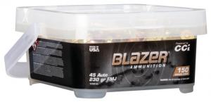 CCI Ammunition Blazer Brass .45 ACP 230 grain Full Metal Jacket Centerfire Pistol Ammo, 150 Rounds, 5230B150 5230B150