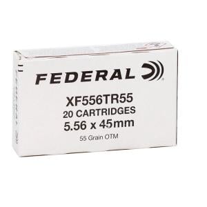 Federal 5.56x45mm Ammunition XF556TR55 55 Grain Open Tip Match 20 Rounds - 100 Rounds - Free Shipping! XF556TR55