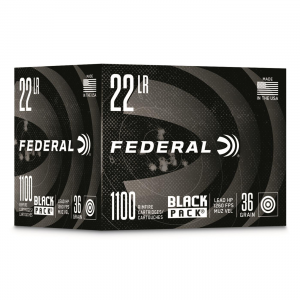Federal Black Pack .22LR CPHP 36 Grain 1100 Rounds 604544695861