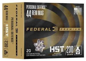 Federal Premium Personal Defense Ammo 44 Rem Mag / 44 Magnum 230gr HST JHP 1085 FPS 20/Box 
