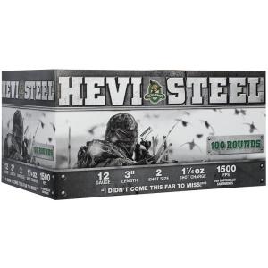 HEVI-Shot HEVI-Steel Shotshells 12ga 3" 1-1/4oz 1500 fps #2 100/ct 