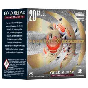 Federal Gold Medal Paper Shotshells 20ga 2-3/4" 7/8oz 1250 fps #8 25/ct FAGMT2248 