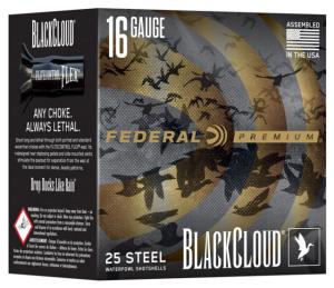 Federal Black Cloud FS Steel 16 Gauge 7/8oz 2 3/4in Shotgun Ammo 2 Shot 25 Rounds PWBX167 