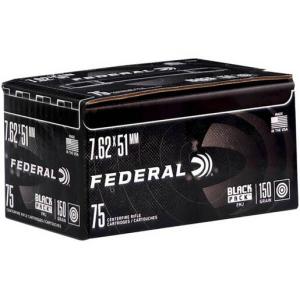 Federal Black Pack 7.62x51mm NATO Ammo 150 Grain Full Metal Jacket - FCM80BF Case of 300 (4 Boxes of 75) - Free Shipping - brass case - MPN FCM80BF ( UPC - 604544705768) 