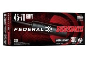 Federal Subsonic 45-70 Government Ammo 300 Grain Soft Point - 4570SUB1 Case of 200 (10 Boxes of 20) - Free Shipping - brass case - MPN 4570SUB1 ( UPC - 604544711240)