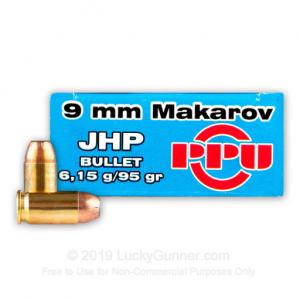 9x18 Makarov - 95gr JHP - Prvi Partizan - 50 Rounds PPD9M