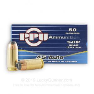 45 ACP - 185 Grain SJHP - Prvi Partizan - 500 Rounds PPD45