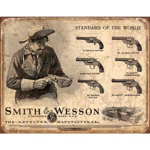 Tin Sign 1743 Tin Sign S&W Revolvers