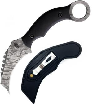 BucknBear BNB-BNB1230KMB Damascus Venom Karambit Fixed Knife, BNB1230KMB BNB1230KMB