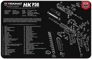 TekMat 17in Printed Gun Cleaning Mat Heckler & Koch P30, Black, TEK-17-HKP30 608866018889