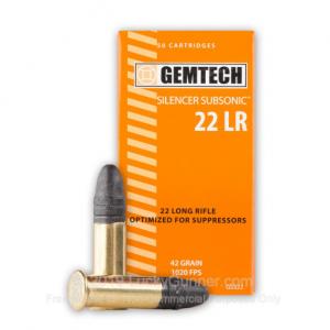 22 LR - 42 Grain LRN - Gemtech Subsonic - 500 Rounds GTIAEWRM