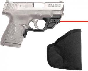 Crimson Trace Laserguard Red Laser Sight for S&W Shield Handgun, 9mm, .40cal, with Medium Holster, LG-489H 610242004560