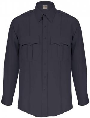 Elbeco Zippered Textrop2 Mens Long Sleeve Shirt | Midnight Navy Blue | 15.5/33 | Polyester | LAPoliceGear.com ZTEXTROP2-LS_043