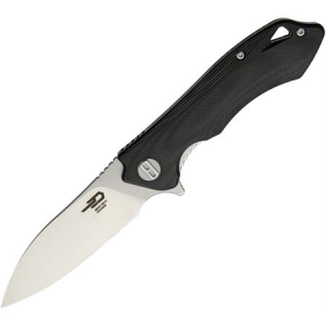 Bestech G11A2 Beluga Stonewash Finish Blade Linerlock Black G10 Handle