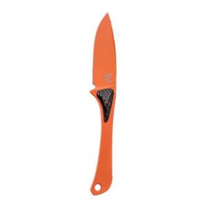 Benchmade Altitude Fixed Blade Knife, Plain Edge Orange Drop Point Blade, 3.08in, Carbon Fiber G10 Micro Scales Handle, 15200ORG 15200ORG