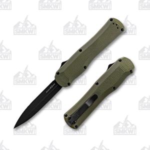 Benchmade Autocrat OTF Automatic Knife OD Green - 3.71" Plain Dagger Point Blade 3400BK-1