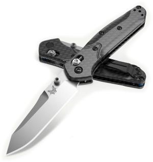 BENCHMADE 945-2 Mini-Osborne Folding Knife 2.92" Plain Blade - Carbon Fiber Handles 