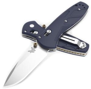 BENCHMADE Mini-Barrage AXIS Assisted Folding Knife 2.91" Drop Point Plain Blade - Blue Canyon Handle 585-03