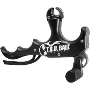 TRUBALL ARCHERY ST4LK'R - 4 Finger Thumb Release w/Lanyard Black