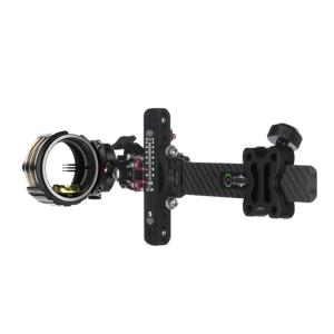 AXCEL ARCHERY Landslyde Carbon Pro 3 Pin (.019) Green Compound Bow Sight | Black ALNP-CR19-4BK