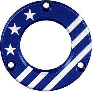 Axcel Driver Hubcap Blue w/Engraving Made In USA/Patriotic Theme 