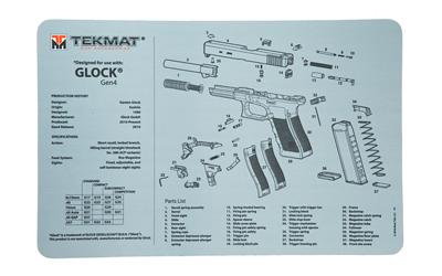 TekMat Glock Gen 4 Double Sided Pistol Mat, 11"x17", Black and Grey 17-GLOCK-G4-CA-DBL 17-GLOCK-G4-CA-DBL