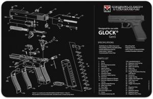 TekMat 17in Printed Gun Cleaning Mat Glock Gen 5 Gun Cleaning Mat, Black, TEK-17-GLOCK-G5 612409969804