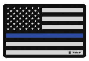 TekMat TEKMAT ARMORERS BENCH MAT 11"X17" POLICE SUPPORT FLAG 17-POLICE