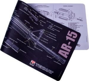 TekMat 36in Printed Gun Cleaning Mat AR15 Cutaway Dbl Side, Grey, TEK-36-AR15-CA-DBL
