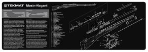 TekMat Gun Cleaning Mat 36" with Mosin Nagant Diagram TEK-R36-MOSIN