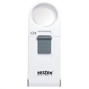 Reizen Maxi-Brite LED Handheld Magnifier Loupe - 12X, White, 6974